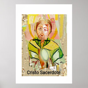 Golden Christ Priest Poster