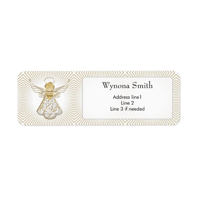 Golden Christmas Angel of Grace Filigree (Front)