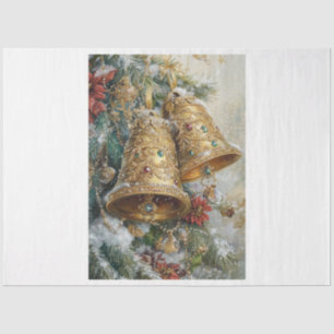 Golden Christmas Bell Tissue Paper
