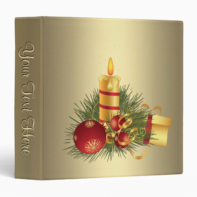 Golden Christmas Candle Binder (Front/Spine)