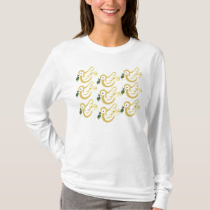 Golden Christmas doves T-Shirt
