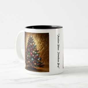 "Golden Christmas Dream" Two-Tone Coffee Mug