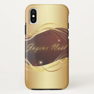 Golden Christmas motive with red background... Case-Mate iPhone Case