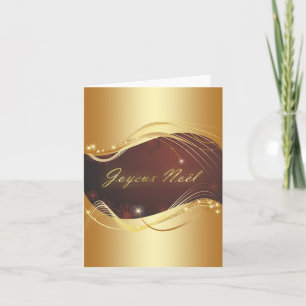 Golden Christmas motive with red background... Holiday Card