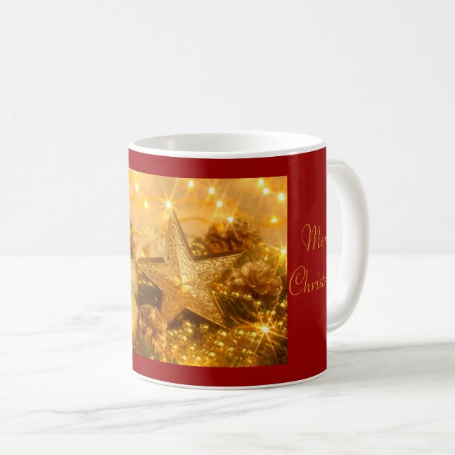 Golden Christmas Mug (Front Right)