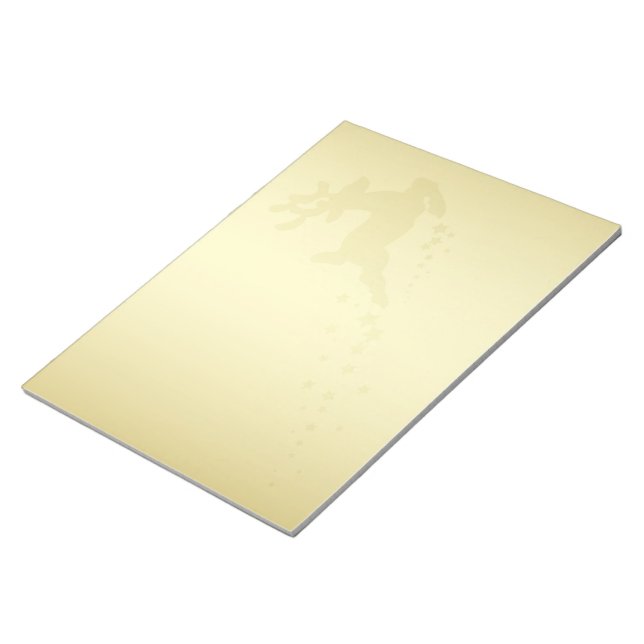 Golden Christmas Reindeer - Notepad (Angled)