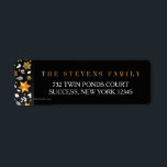 Golden Christmas Return Address Label<br><div class="desc">A luxurious, matching, return address label with gold and white snowflakes, stars and leaves. Coordinates beautifully with our Golden Christmas Photo Holiday Card and Golden Christmas envelope seals. (Background vector created by BiZkettE1 - www.freepik.com). The label is easy to customize with your wording, font and font colour.Not exactly what you're...</div>