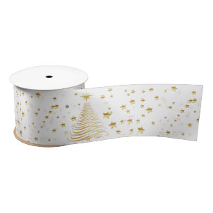Golden Christmas Satin Ribbon