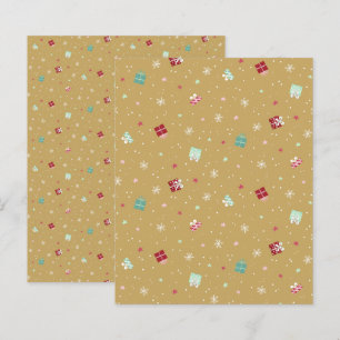 Golden Christmas Scrapbook Paper