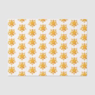 Golden Christmas Snow Pattern Tissue Paper