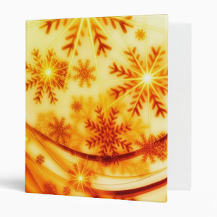 Golden Christmas Snowflakes Binder