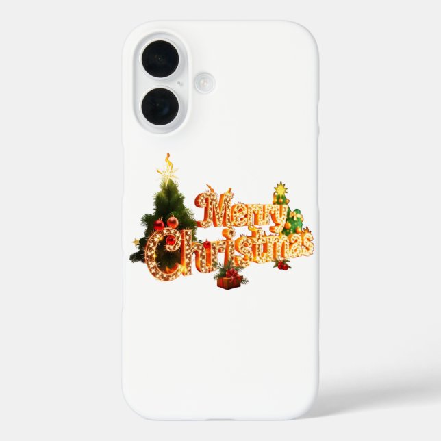 Golden Christmas Sparkle - Festive Tree Case-Mate iPhone Case (Back)
