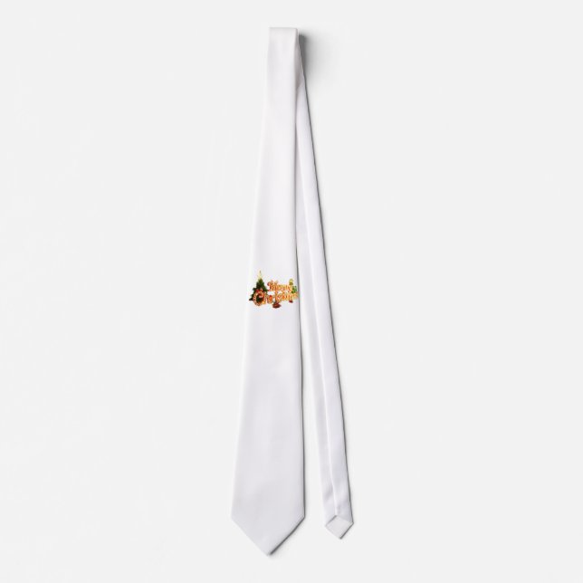 Golden Christmas Sparkle - Festive Tree Tie (Front)