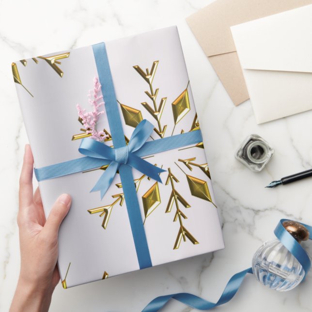 Golden Christmas Stars Wrapping Paper (Creator Uploaded)
