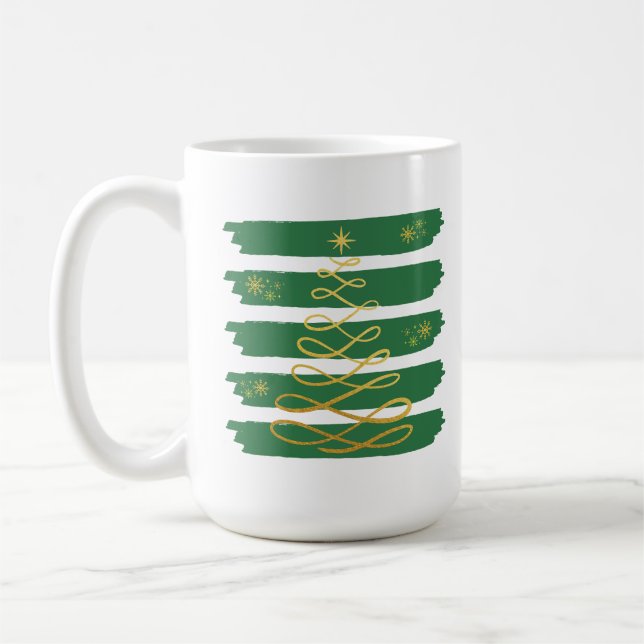 Golden Christmas tree Coffee Mug (Left)