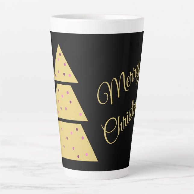 Golden Christmas Tree Latte Mug (Devant)