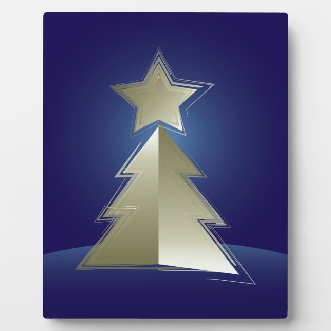 Golden Christmas tree Plaque (Front)