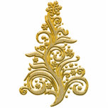 Golden Christmas Tree Sculpture Standing Photo Sculpture<br><div class="desc">No room for a Christmas tree? Got you covered. Set up this gorgeous no-glitter, no-mess golden Christmas tree! Great for the office, too. Just an adorable version you can take with you and a perfect Secret Santa gift.. Thanks for looking; we appreciate your business at the Paws Charming shop. Have...</div>