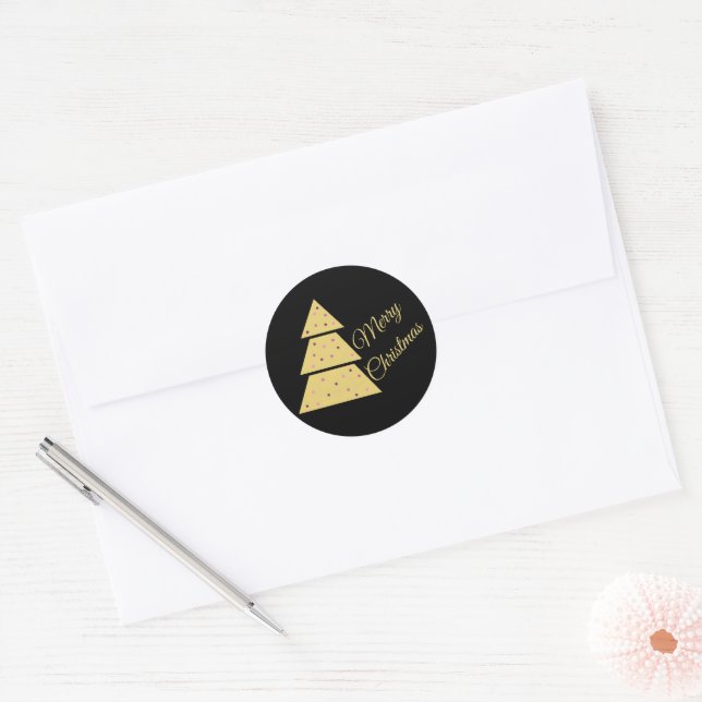 Golden Christmas Tree Sticker (Enveloppe)