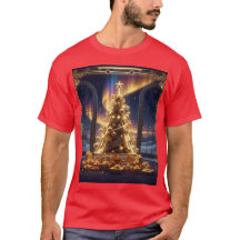 Golden Christmas Tree T-Shirt