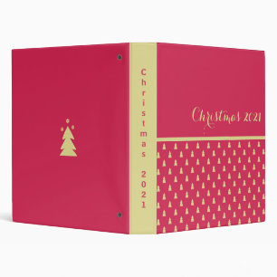 Golden Christmas Trees Binder