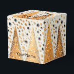 Golden Christmas Trees Shiny Snowflakes Holidays Favor Box<br><div class="desc">Golden Christmas Trees Shiny Snowflakes Holidays Favour Boxes. Unique,  beautiful,  stylish design. Easy to be personalized. Font style,  size and colours can be changed. Matching items available.</div>