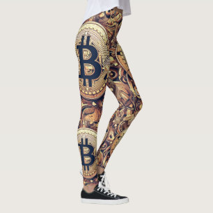 Golden Cipher Elegance Leggings