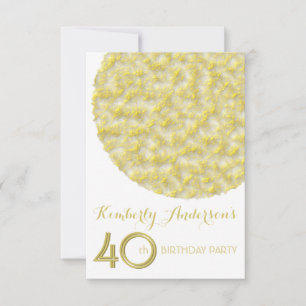 Golden Circle 40th Birthday Party Invitation