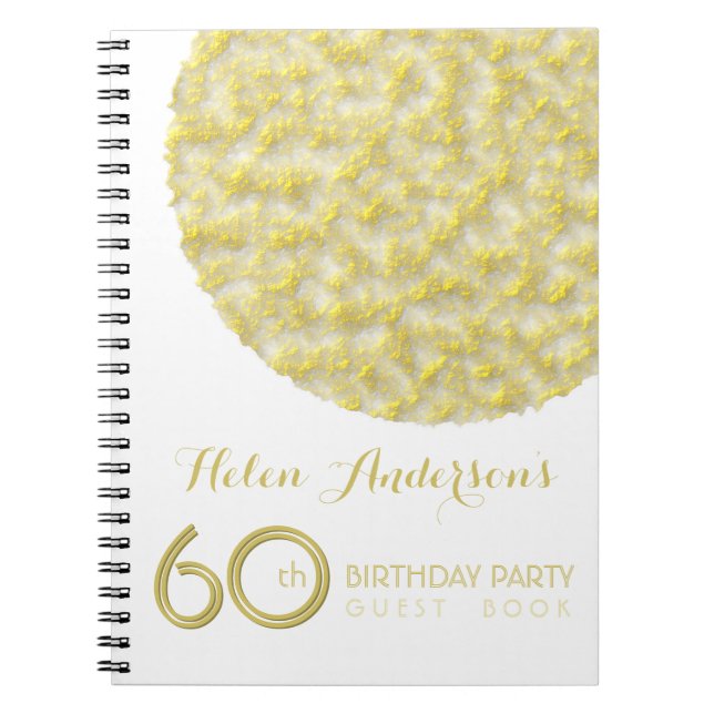 Golden Circle 60th Birthday Party Guest Book (Front)