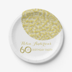 Golden Circle 60th Birthday Party Paper Plates
