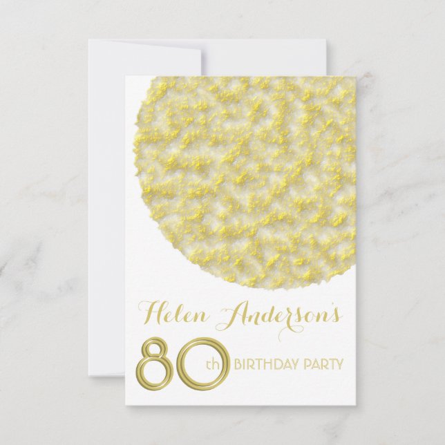 Golden Circle 80th Birthday Party Invitation (Front)