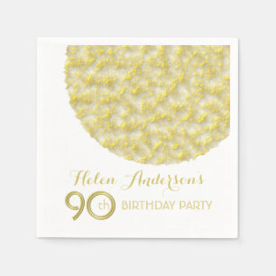 Golden Circle 90th Birthday Party Paper Napkins