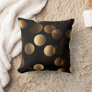 Golden Circles Luxury Throw Pillow