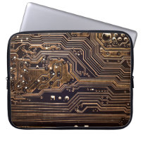 Golden circuit board. Electronic computer hardware