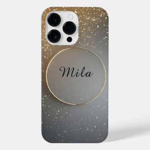 Golden Circular Minimalist Design iPhone 14 Pro Max Case