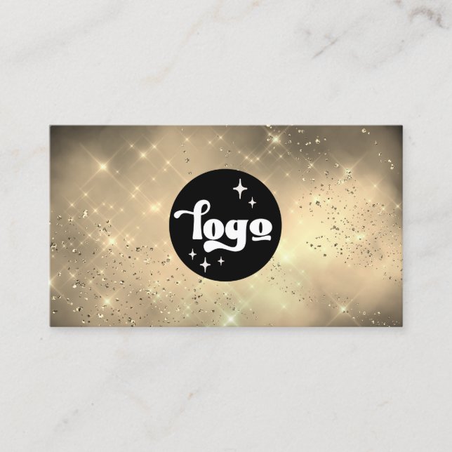golden cloud ajouter votre logo carte de visite (Devant)