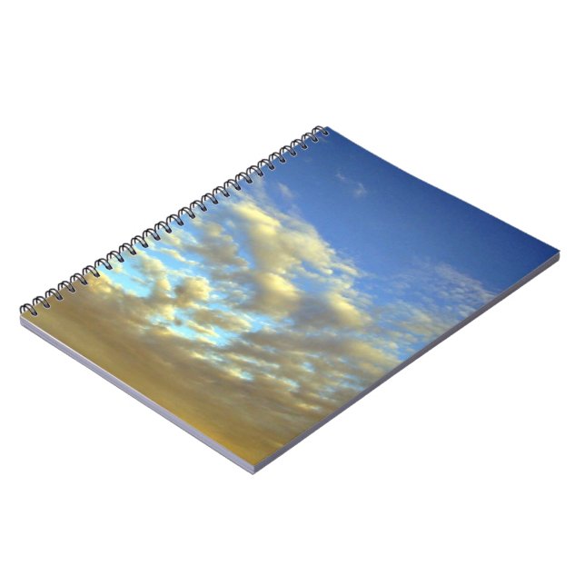 Golden Cloud Layer And Blue Sky Notebook (Left Side)