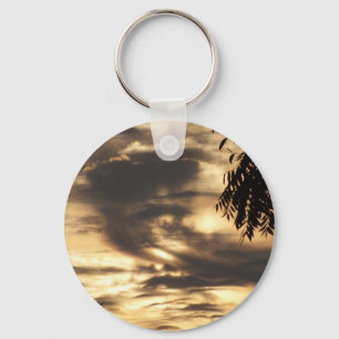 Golden Clouded Sunrise Keychain