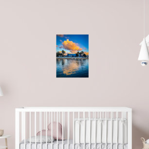 Golden Clouds over Sliema Creek: Morning at Gżira  Poster