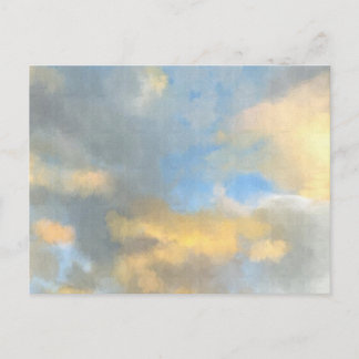 golden clouds postcard