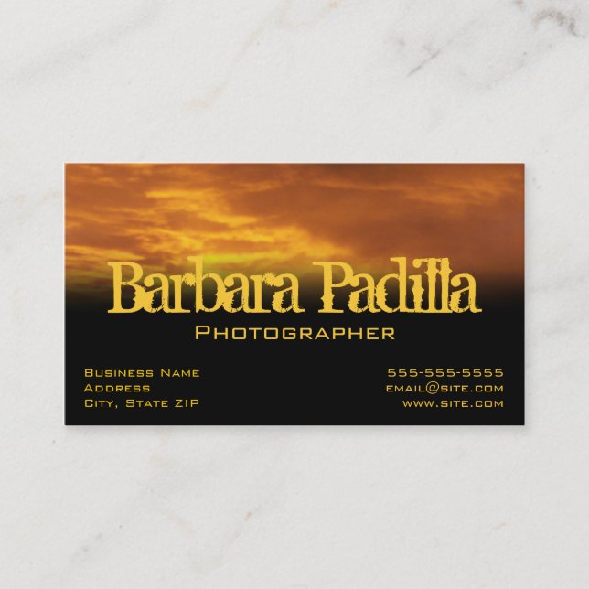 Golden Clouds Profile Card (Front)