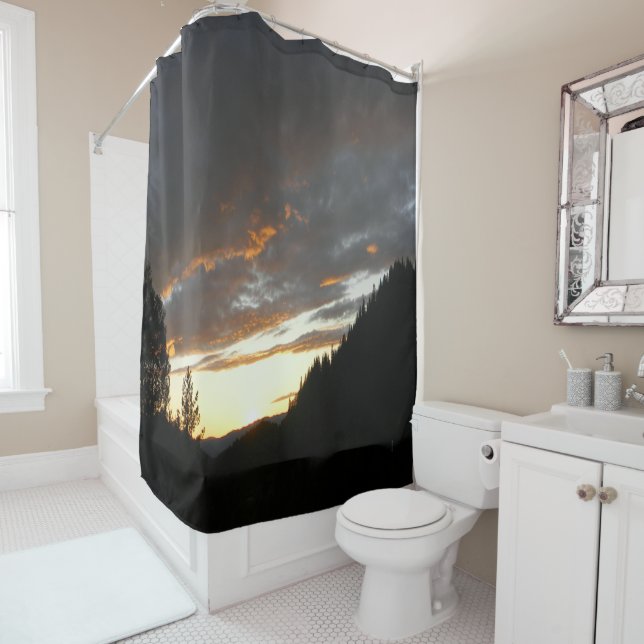 Golden Cloudy Sunset...... Shower Curtain (In Situ)