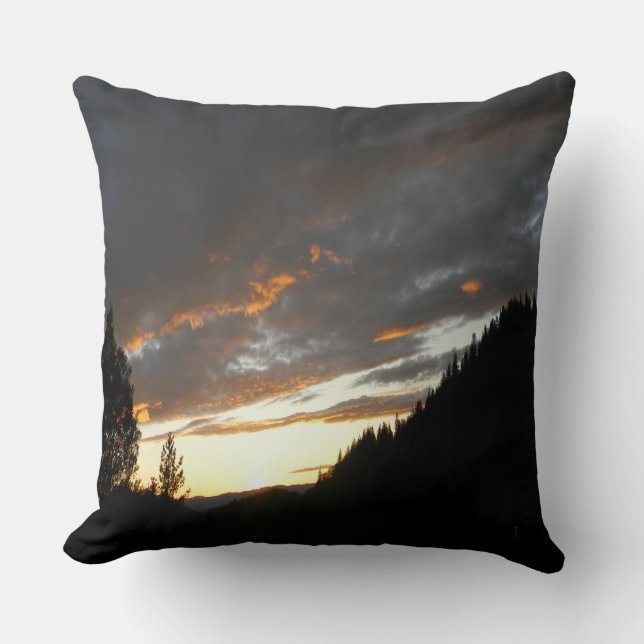 Golden Cloudy Sunset...... Throw Pillow (Front)