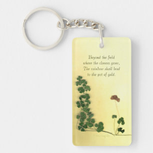 Golden Clover Dreams Keychain