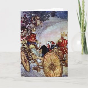 Golden Coach Fine Art Illustration Greeting Card