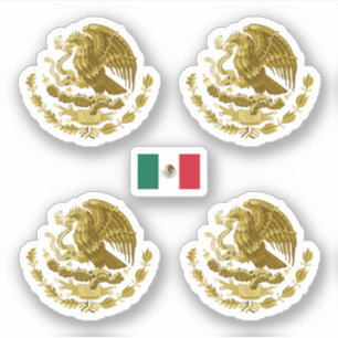 Golden coat of arms of Mexico