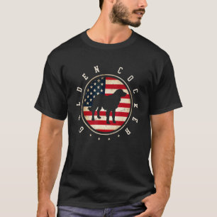 Golden Cocker Retriever Usa Flag 4th July Dog Mom  T-Shirt