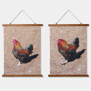 Golden Cockerel Rooster Hanging Tapestry