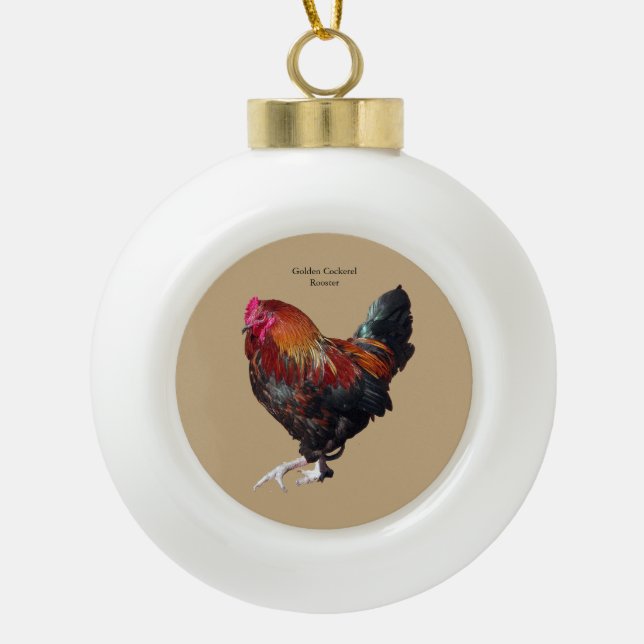 Golden Cockerel Rooster ornament (Front)