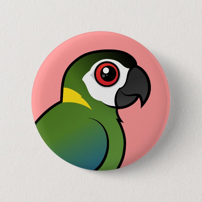 Golden-collared Macaw 2 Inch Round Button (Front)